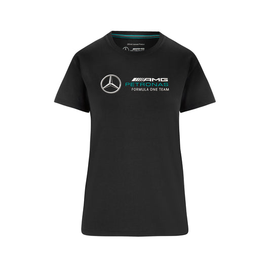Mercedes FW Large Logo Tee Black Lady