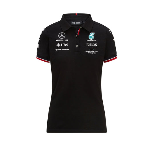 Mercedes Team Poloshirt Black Lady