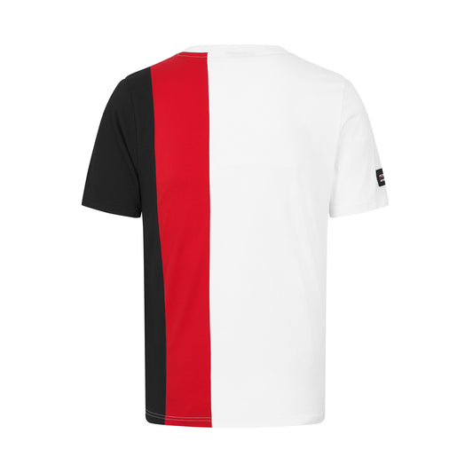 PORSCHE FW MENS STRIPE TEE WHITE