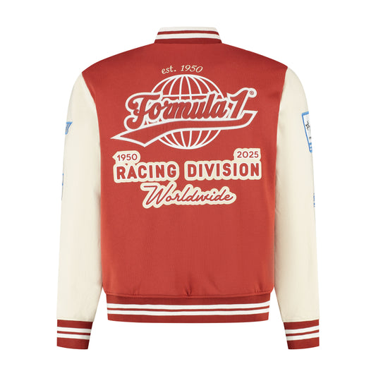 F1 FW HERITAGE VARSITY JACKET RED