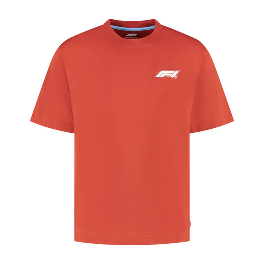 F1 FW HERITAGE LOGO TEE RED