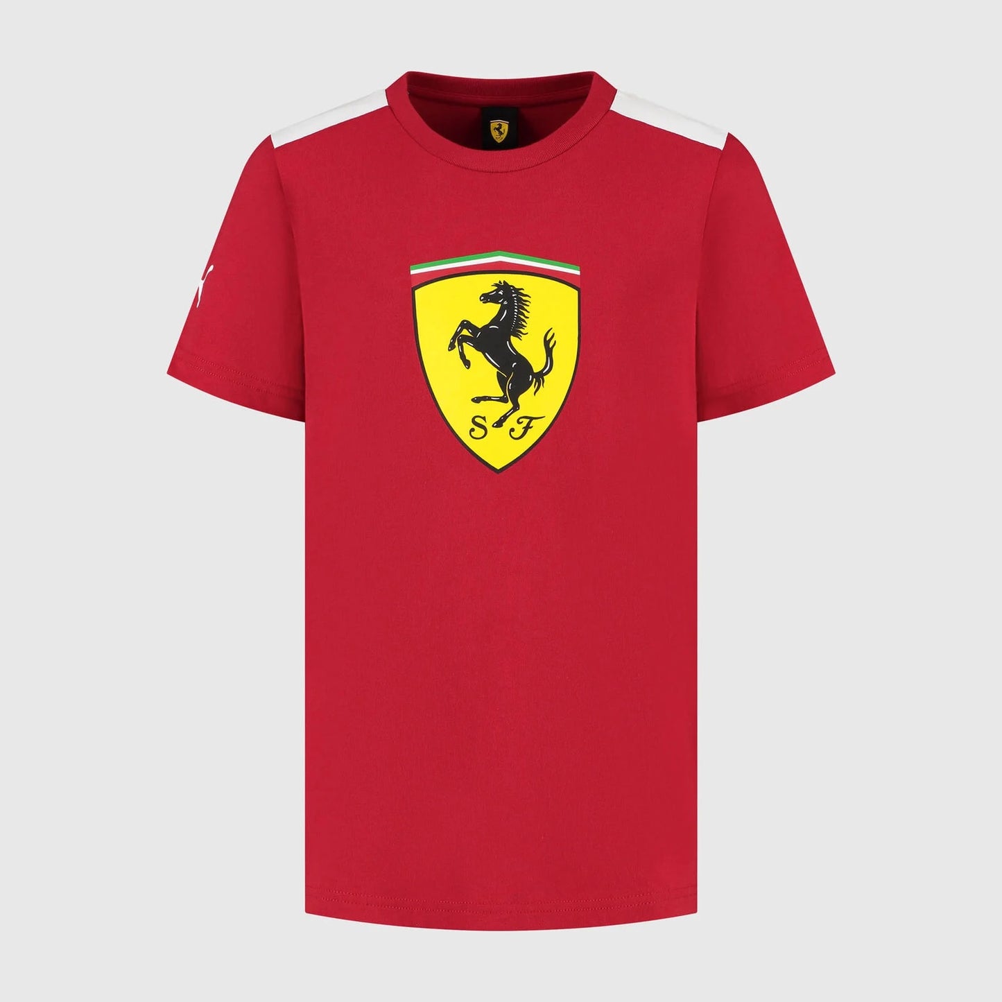 SCUDERIA FERRARI FW MENS LARGE SHIELD TEE DARK CHERRY