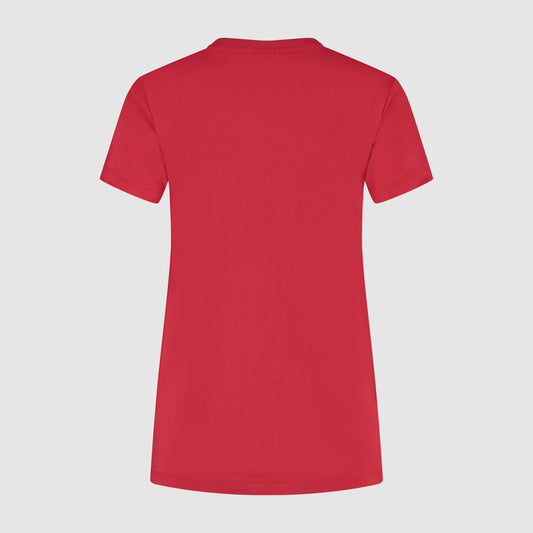 SCUDERIA FERRARI FW LARGE SHIELD TEE DARK CHERRY Lady