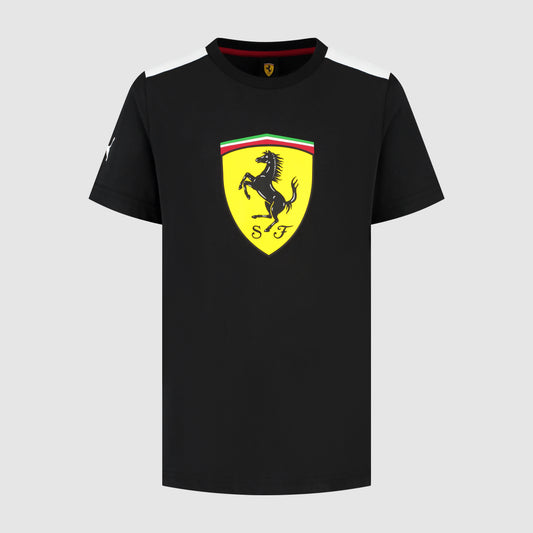SCUDERIAR FERRARI LARGE SHIELD TEE BLACK Kid