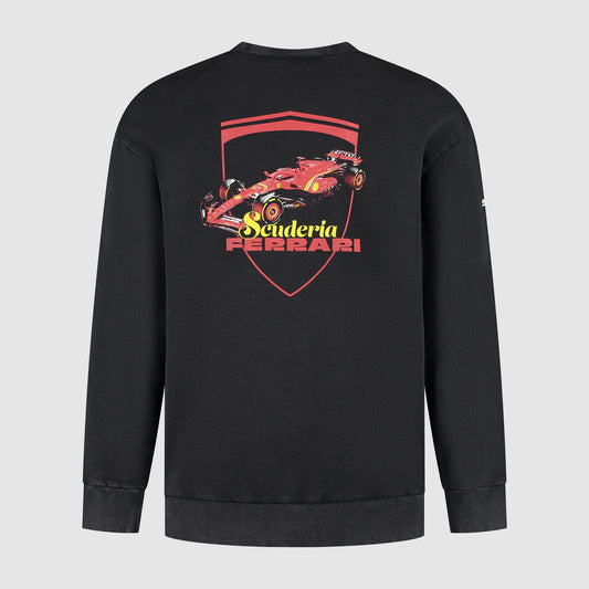 SCUDERIA FERRARI FW DRIVER CREW SWEATSHIRT BLACK