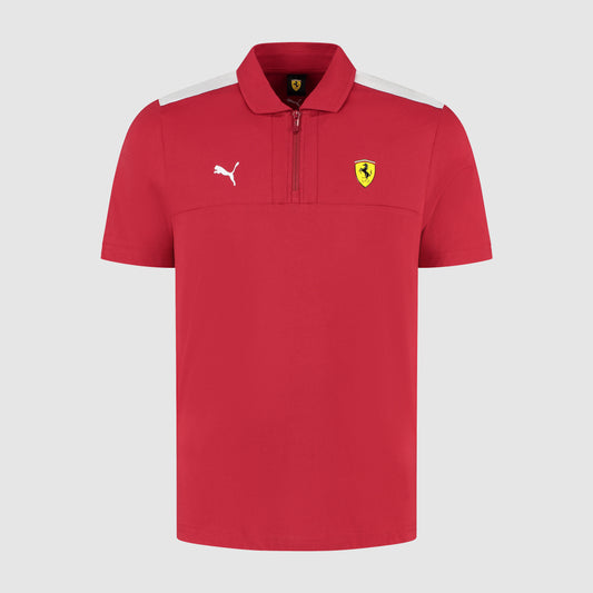 SCUDERIA FERRARI FW MENS POLO DARK CHERRY