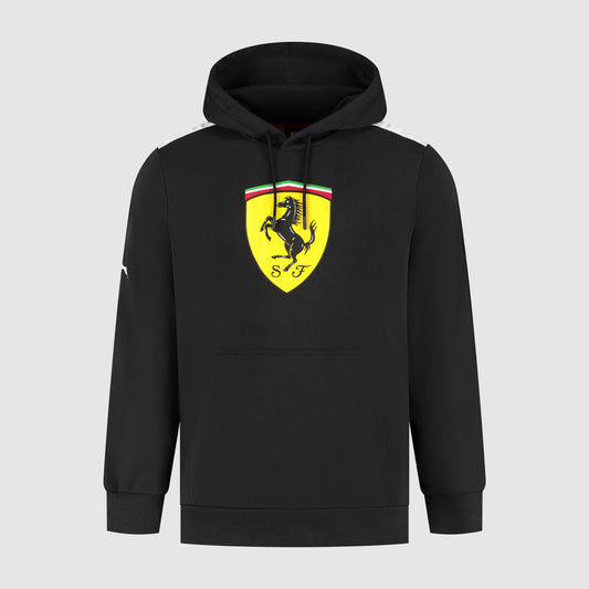 SCUDERIA FERRARI FW LARGE SHIELD HOODY BLACK