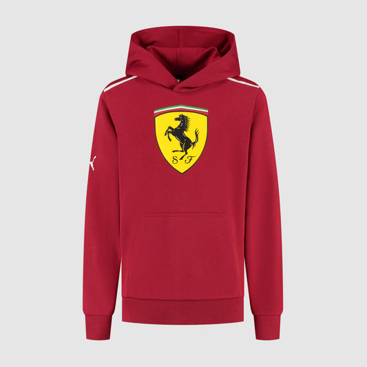 SCUDERIA FERRARI FW LARGE SHIELD HOODY DARK CHERRY Kid