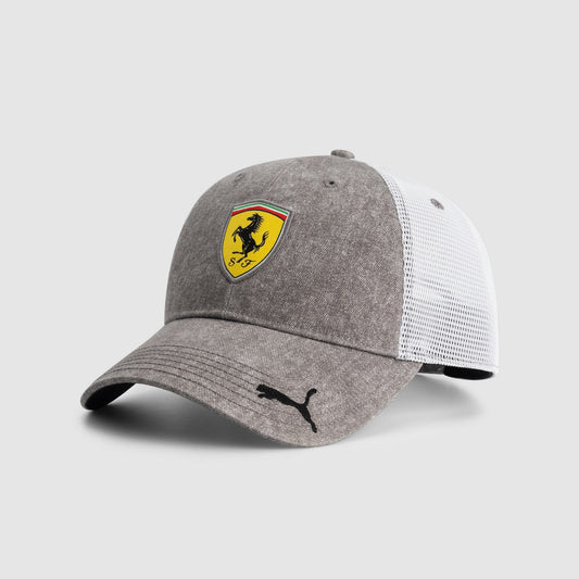 SCUDERIA FERRARI FW TRUCKER CAP GREY DAWN