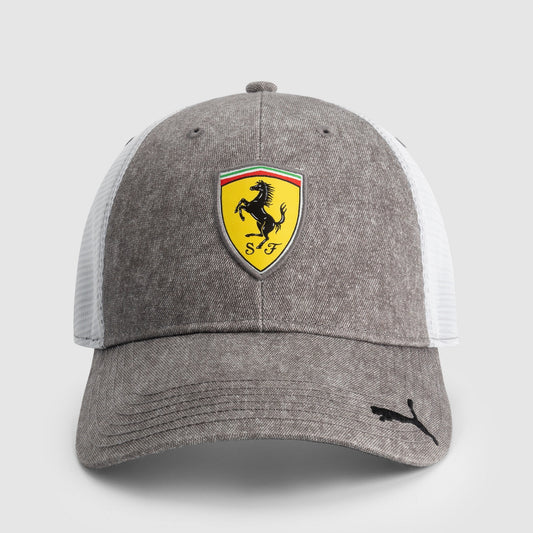 SCUDERIA FERRARI FW TRUCKER CAP GREY DAWN
