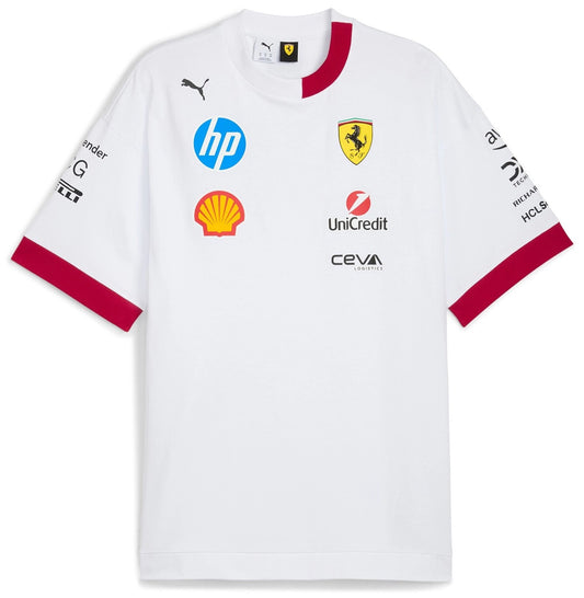 SCUDERIA FERRARI DRIVERS OVERSIZED TEE WHITE