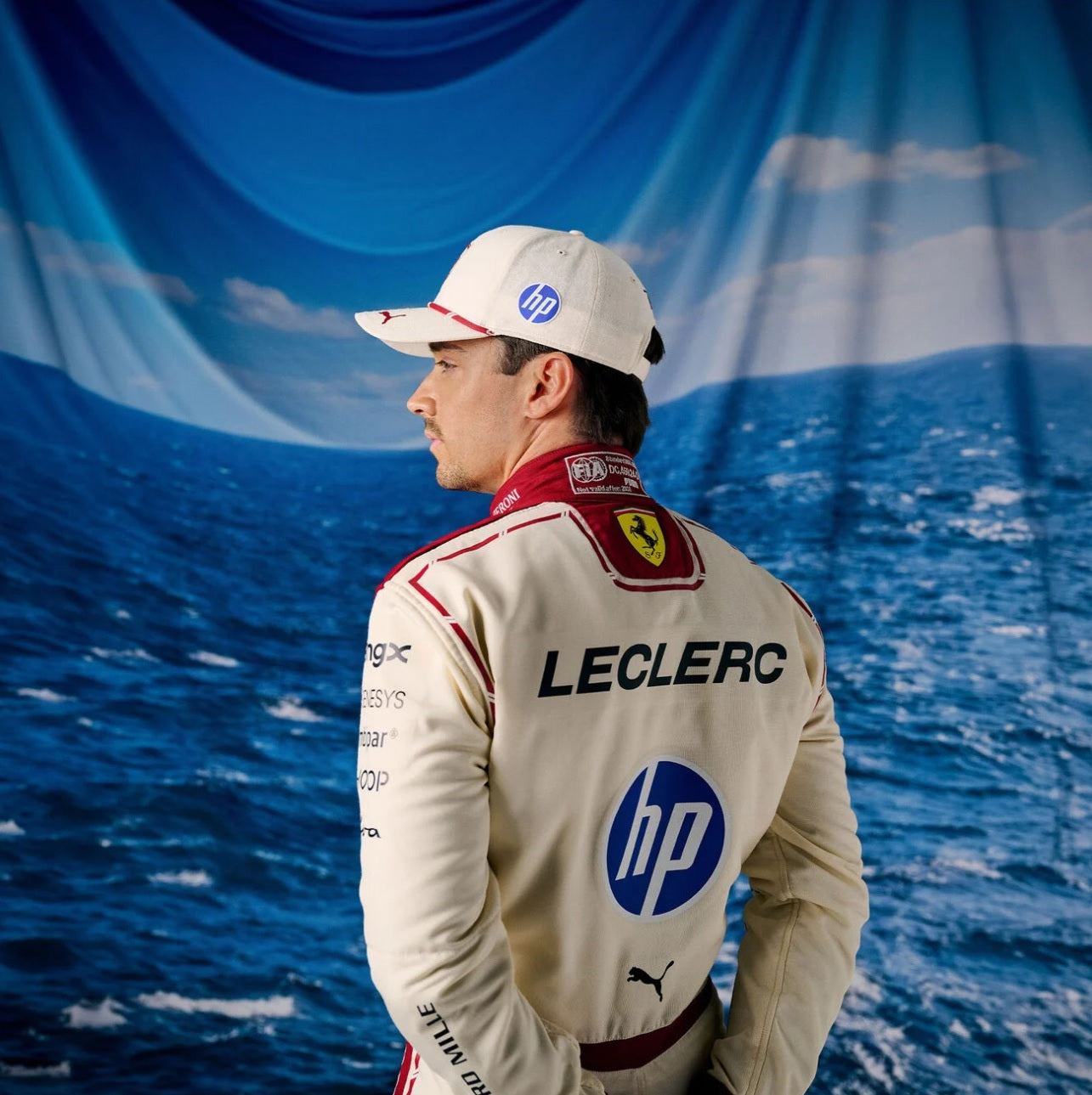 SCUDERIA FERRARI RP SE MONACO LECLERC CAP Frost Ivory