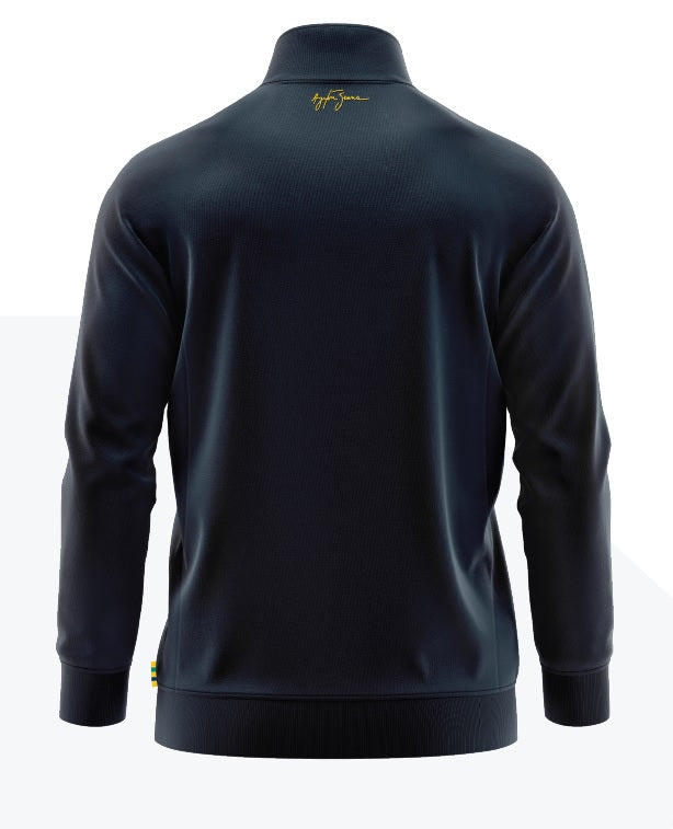 SENNA RETRO TRICOT STRIPE JACKET MENS NAVY