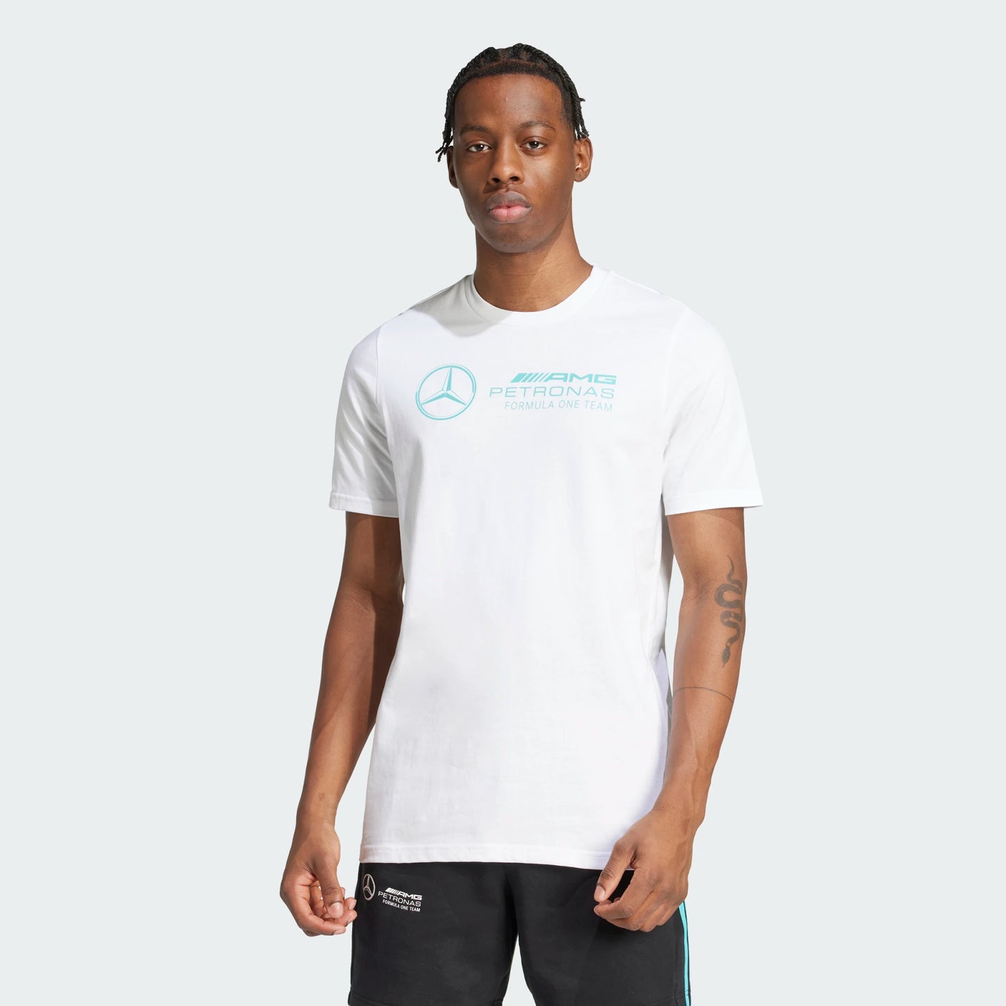 MERCEDES F1 DNA GRAPHIC TEE MEN WHITE