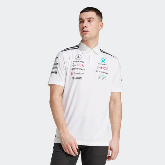 MERCEDES F1 TEAM REPLICA POLO WHITE MEN