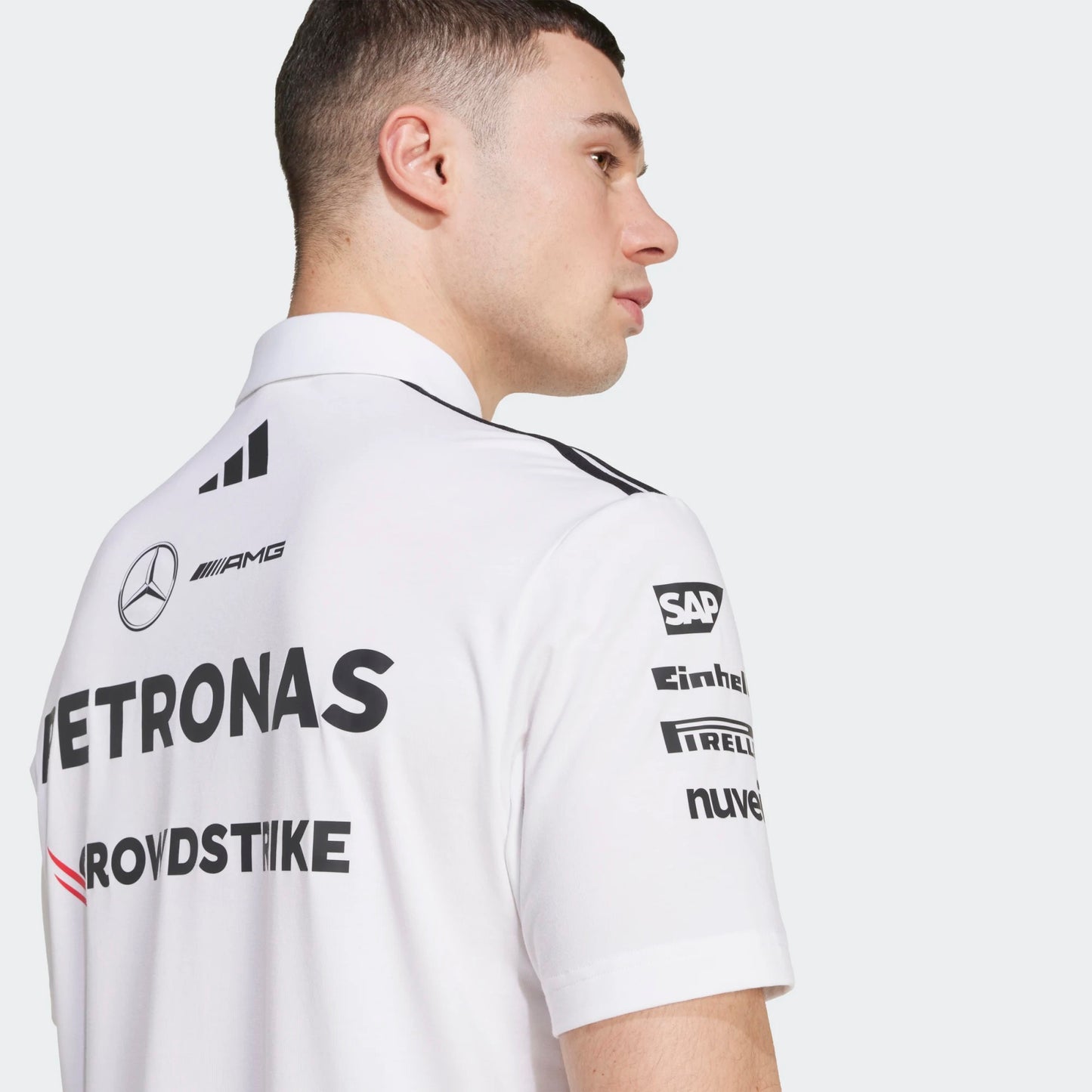 MERCEDES F1 TEAM REPLICA POLO WHITE MEN