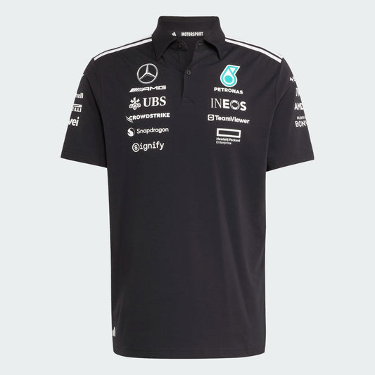 MERCEDES F1 TEAM REPLICA POLO BLACK MEN