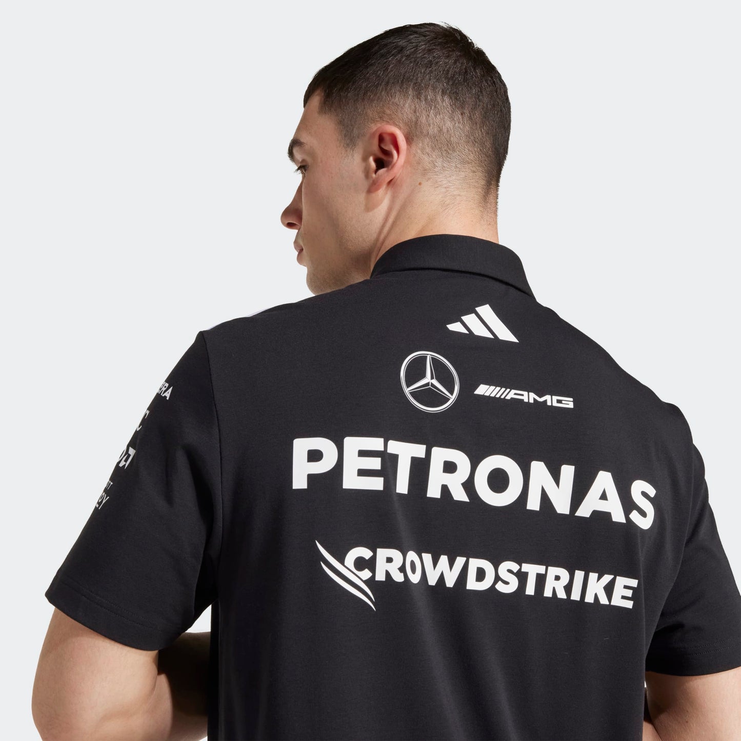 MERCEDES F1 TEAM REPLICA POLO BLACK MEN