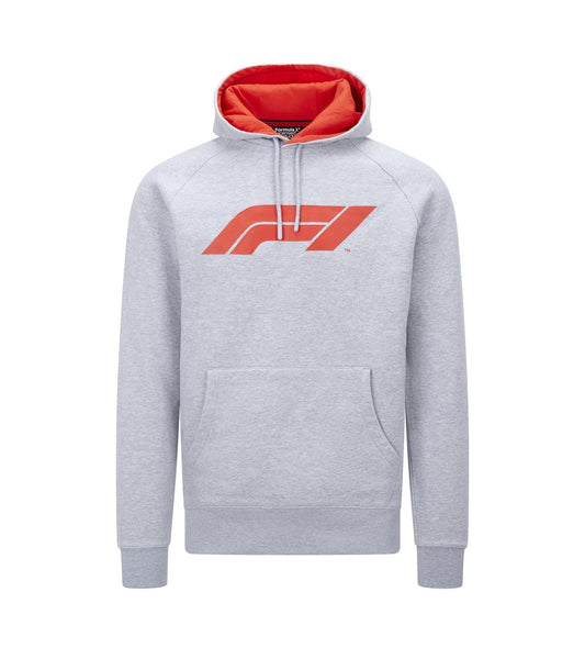 F1 Large Logo Hooded Sweat Grey