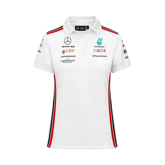 Mercedes Team Poloshirt White Lady