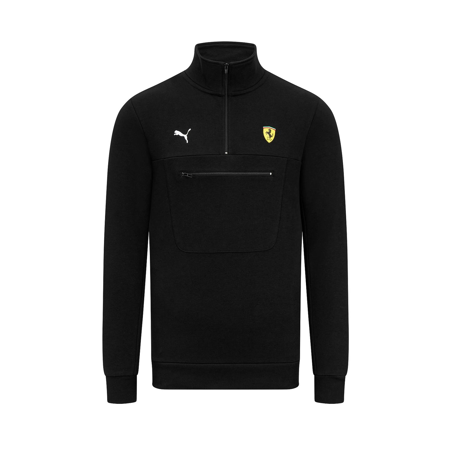 Scuderia Ferrari FW Mens Quarter Zip Black