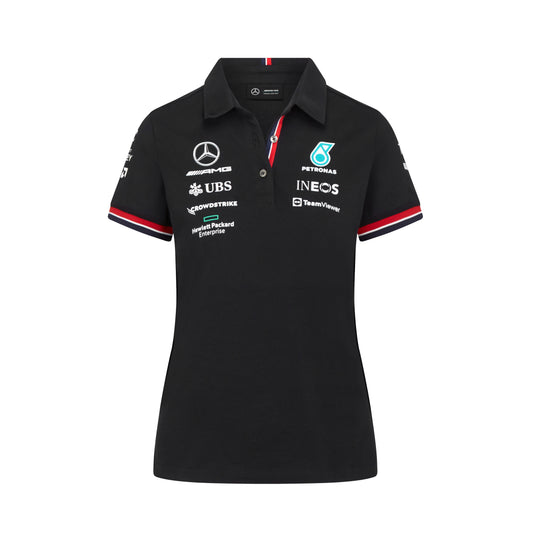 Mercedes Team Poloshirt Black Lady