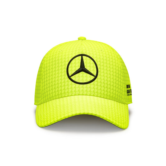 Mercedes Hamilton Team Baseball Cap Neon Yellow