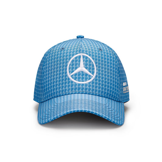 Mercedes Hamilton Team Baseball Cap Neon Denim Blue