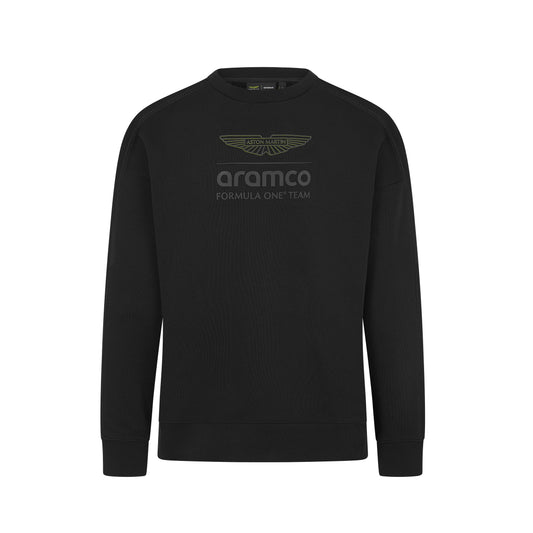ASTON MARTIN F1 FW LOGO STEALTH CREW SWEAT