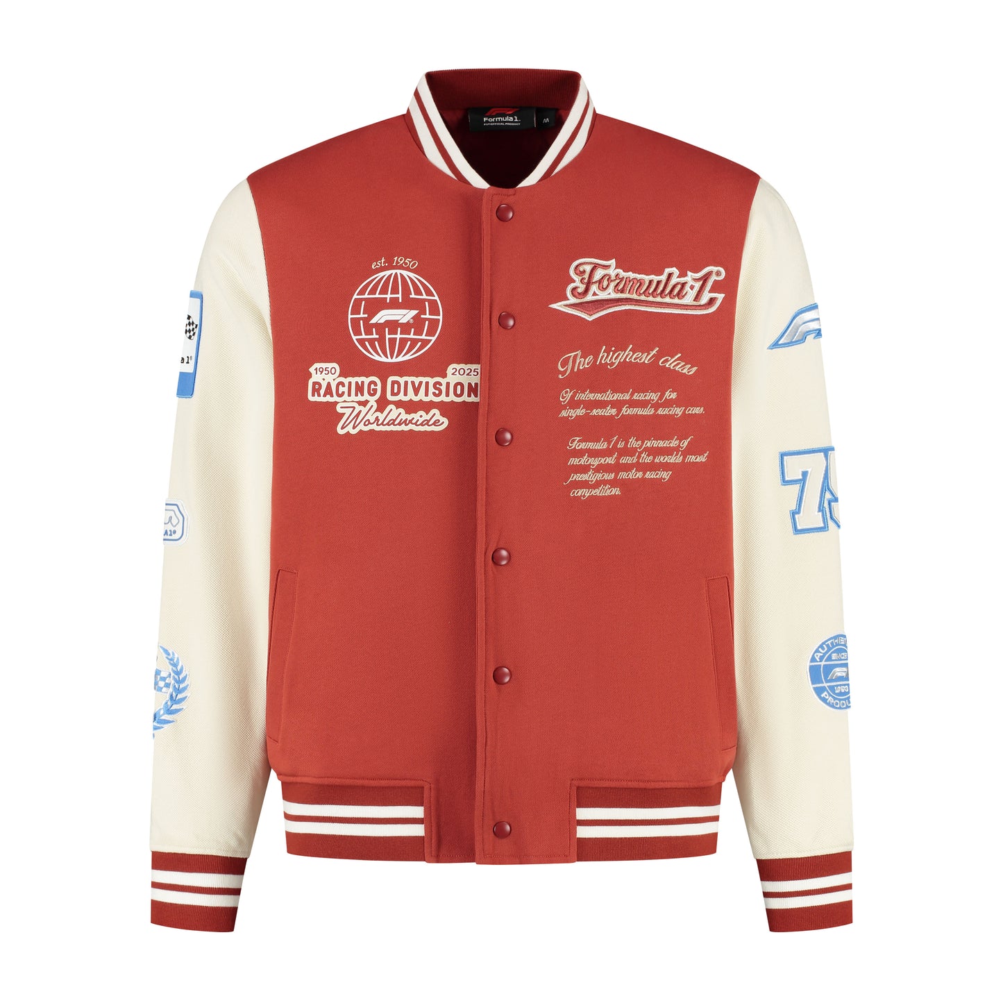 F1 FW HERITAGE VARSITY JACKET RED