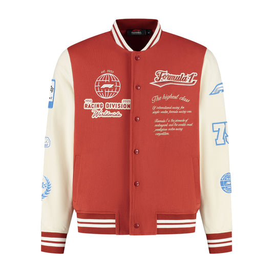 F1 FW HERITAGE VARSITY JACKET RED