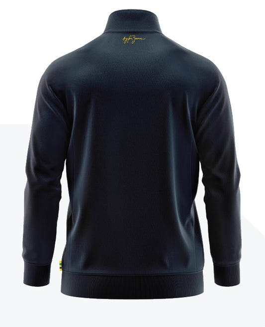 SENNA RETRO TRICOT STRIPE JACKET MENS NAVY