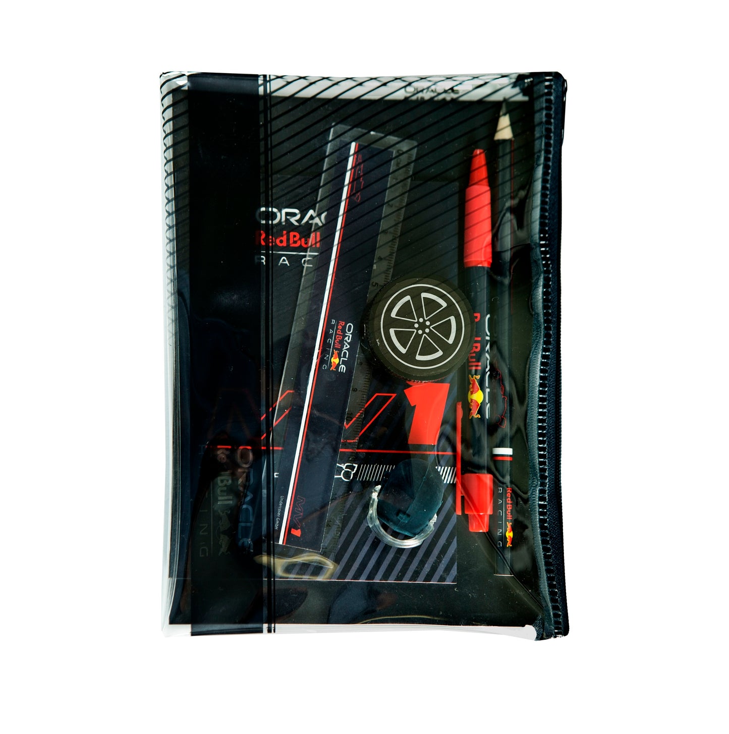 MV1 Writing set with pvc bag : pencil, ballpen, ruler, sharpener, 3D eraser, notebook A6 20 sheets