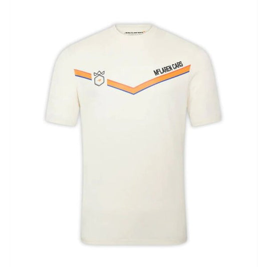 McLaren Monaco Race Triple Crown T-Shirt Ecru Unisex