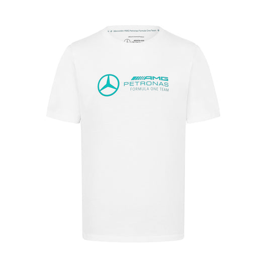 Mercedes FW Mens Large Logo Tee White
