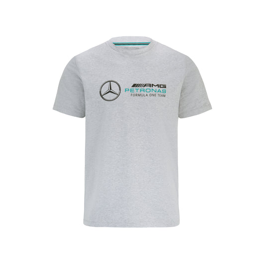 Mercedes FW Large Logo Tee Man Grey