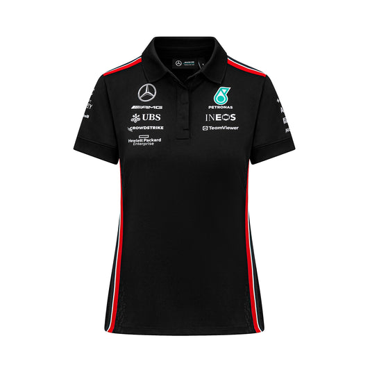 Mercedes Team Poloshirt Black Lady